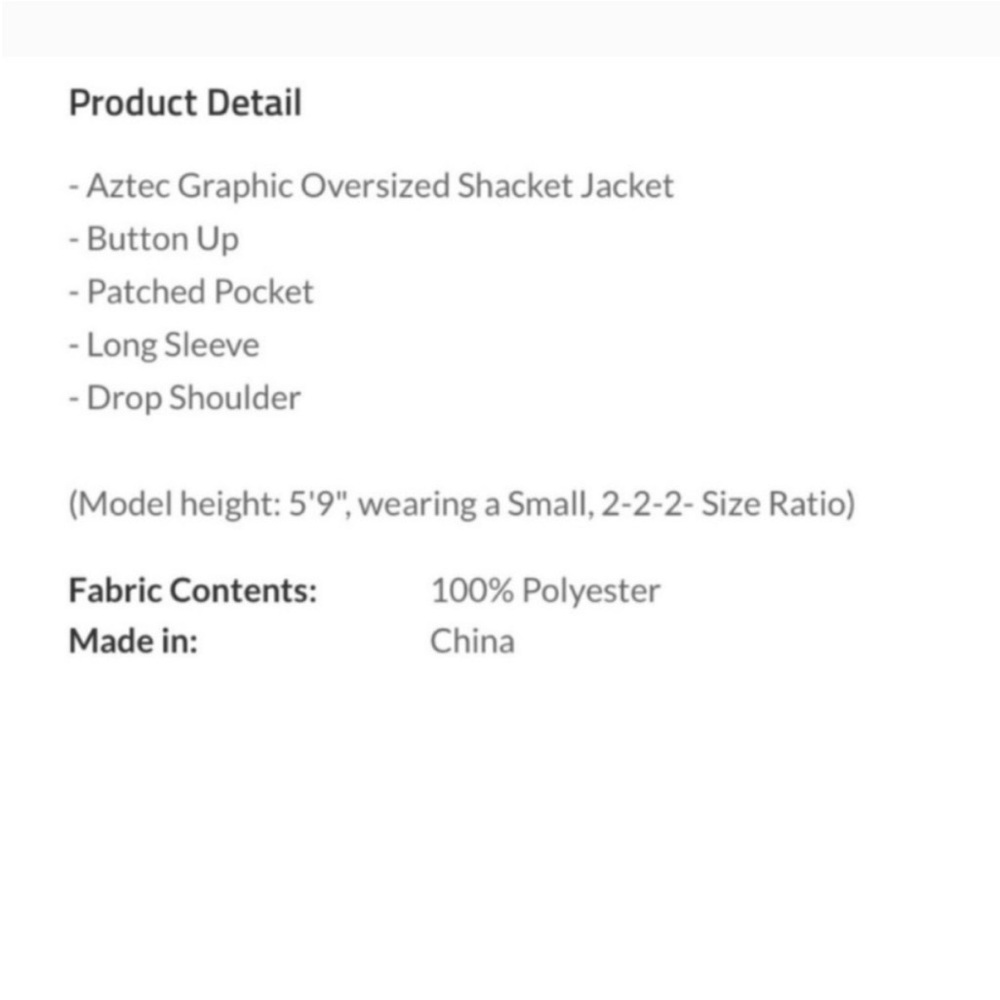 Oversized Southwestern Pattern Shacket Jacket - B… - image 3